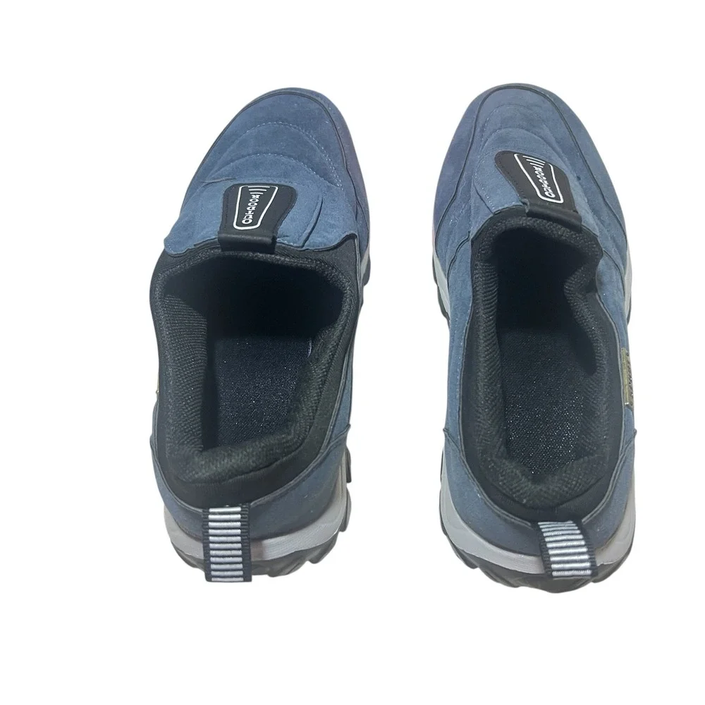 Mens Blue Suede Slip On Shoes Size 38/ US 6.5 Athletic‎ Hiking Walking Sneakers